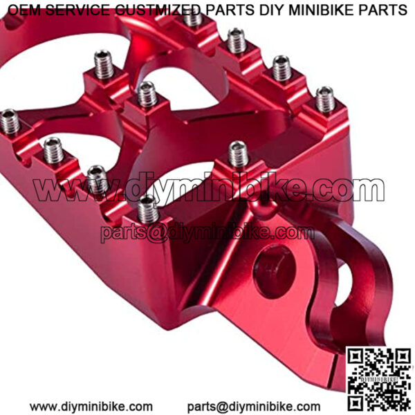 CWide Foot Pegs MX Compatible with CR125/250 02-07, CRF150R 07-19, CRF250R 04-19, CRF250X 04-19, CRF450R 02-19, CRF450RX 17-19, CRF450X 05-19 CRF250L/M 12-18, CRF250RALLY 17-18,Red - Image 3