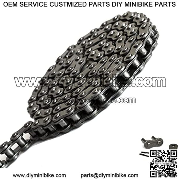 35 Roller Chain 5 Feet with Free 1 Connecting Link for Go Karts, Mini Bikes, Scooters, ATV, MTV, Dirt Bike and Other Industrial Machinery