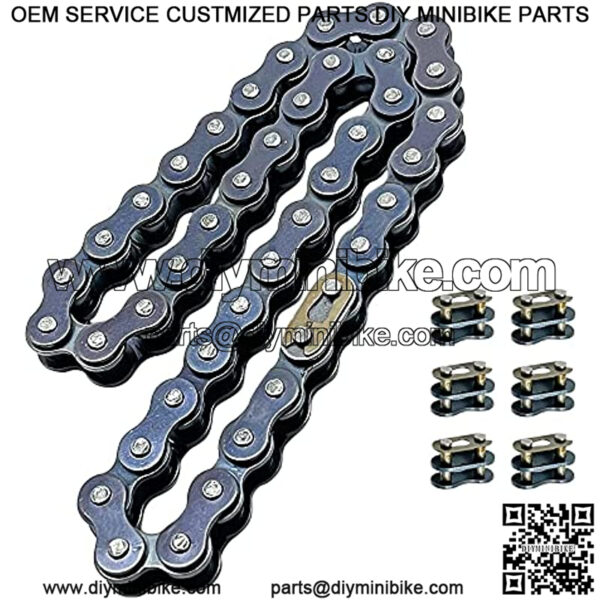 420 Chain 42 Link with Six Extra Master Link Front Jackshaft Chain for MB200 MB165 Baja Warrior Heat Mini Baja Motorsports CT200U CT200U-EX BT200X Mini Bike - Image 2