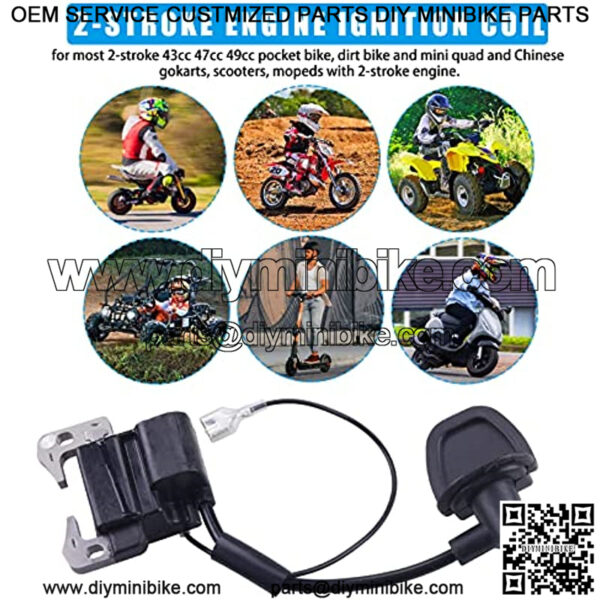 2-Stroke Engine Ignition Coil for 33cc 43cc 47cc 49cc 50cc Mini moto Dirt Pocket Bike Chopper Scooter Kids Quad ATV Minimoto Mini bike Dirt Bike - Image 5