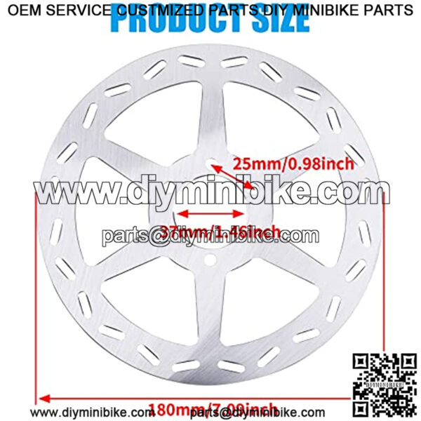 Rear Brake Disc Rotor Disk for Motovox MBX10 MBX11 MBX12 97cc Mini Bike Baja Doodlebug Doodle Bug DB30 80CC TAOTAO ATD80A Parts - Image 2