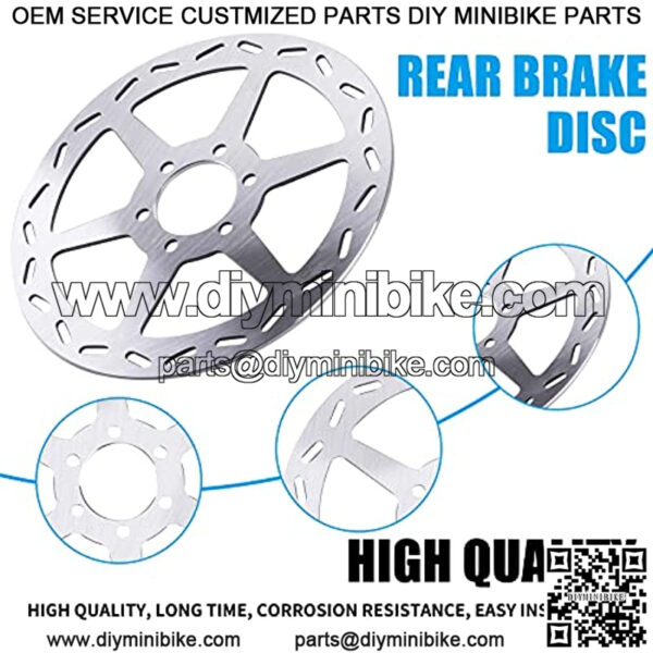 Rear Brake Disc Rotor Disk for Motovox MBX10 MBX11 MBX12 97cc Mini Bike Baja Doodlebug Doodle Bug DB30 80CC TAOTAO ATD80A Parts - Image 3