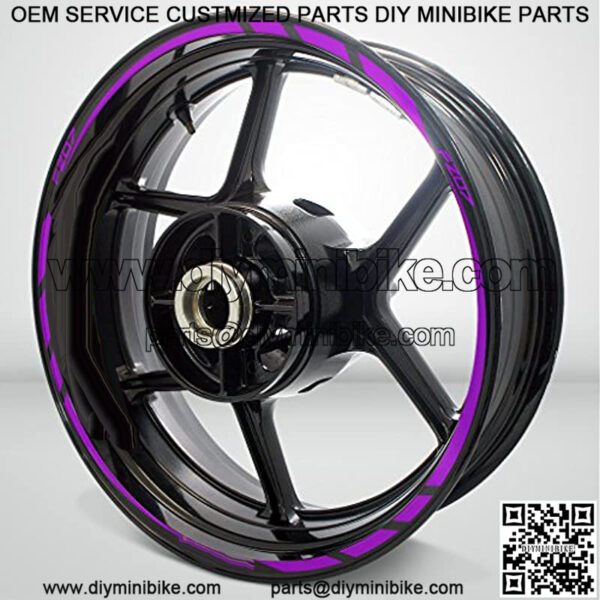 Matte Purple Motorcycle Rim Wheel Decal Accessory Sticker Compatible With Yamaha FZ07