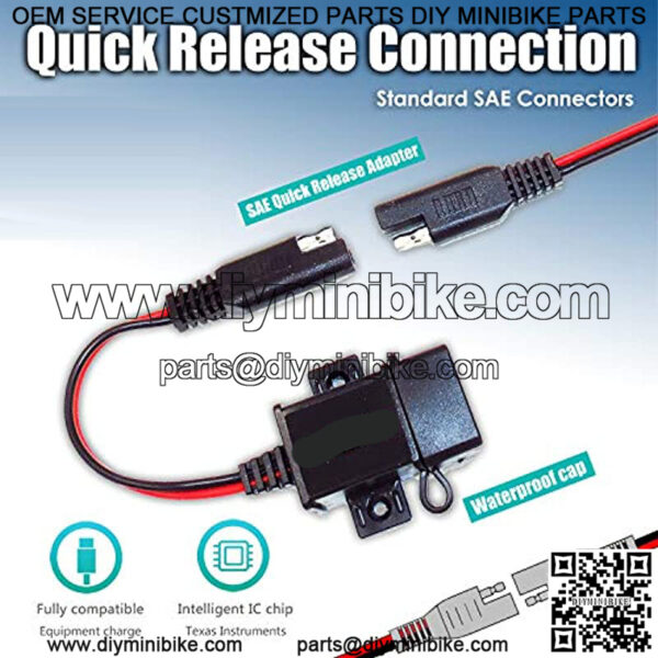 MP0609A 3.1Amp Motorcycle USB Port Kit SAE to USB Adapter On Motorcycle - Image 5