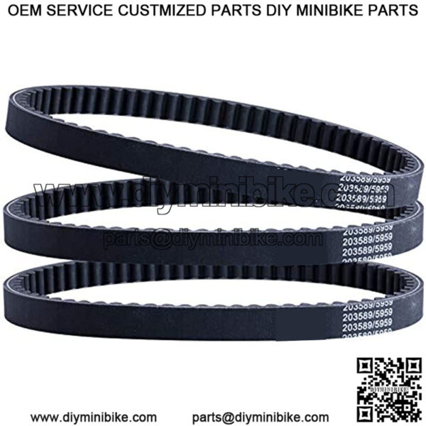 3pcs 30 Series Go Kart Drive Belt Replaces Manco 5959 / Comet 203589??torque converter belt