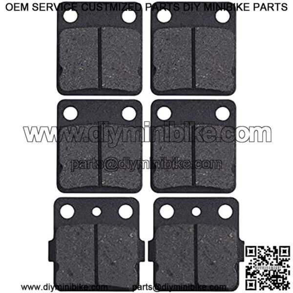 Brake Pads Front/Rear Compatible with Yamah Wolverine 350 Warrior 350 Blaster 200 Banshee 350 Braking for Raptor 125 YFZ350 YFS200 YFM 350 YFS200 YFM125R Kevlar Fiber