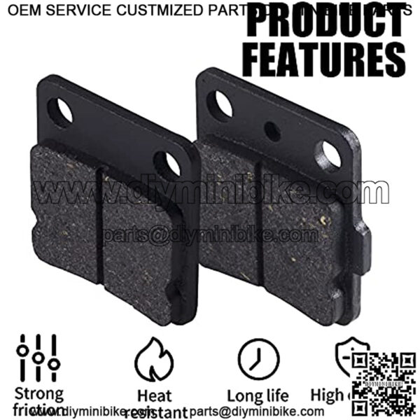 Brake Pads Front/Rear Compatible with Yamah Wolverine 350 Warrior 350 Blaster 200 Banshee 350 Braking for Raptor 125 YFZ350 YFS200 YFM 350 YFS200 YFM125R Kevlar Fiber - Image 5