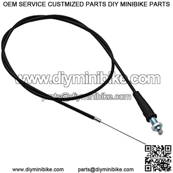 50" Throttle Cable with Straight Tip for Mini Baja MBX10 MBX11 MB165 MB200 5.5HP 6.5HP196cc Mini Bike Parts Black