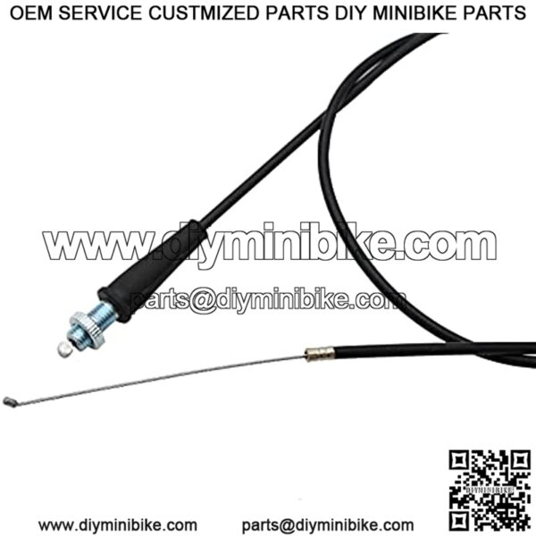 50" Throttle Cable with Straight Tip for Mini Baja MBX10 MBX11 MB165 MB200 5.5HP 6.5HP196cc Mini Bike Parts Black - Image 4