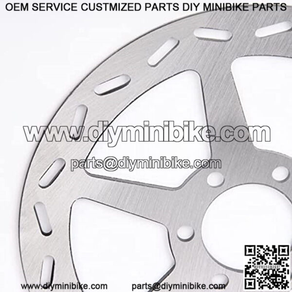 Rear Brake Disc Rotor with Pads for Baja Doodle Bug DB30 Blitz Monster Moto Motovox Mbx10 MBX11 80cc CT100U Trail 100 CC100X CK100 RT100 Trailmaster Hensim Mini Bike Go Kart TAOTAO ATD80A Parts - Image 4