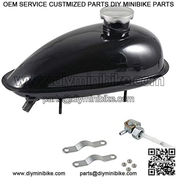 Upgrade black 49cc 50cc 60cc 66cc 80cc Engine Motorized Bicycle Fuel Gas Tank Petcock Cap 2L