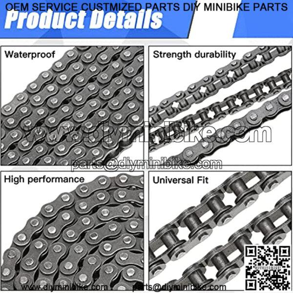 #35 Drive Chain 140 Links for 79cc 79.5cc 80cc 97cc 100cc 105cc 212cc 2.5hp Motovox MBX10 MBX11 Monster Moto Mega Moto MM-B80 MM-B105 Coleman CT100U Baja DB30 Predator Mini Trail Bike Go Kart - Image 5