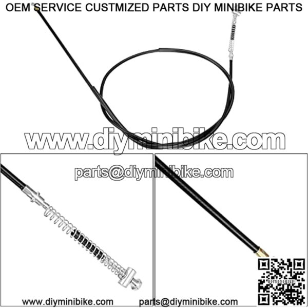 172mm 67 inch Rear Drum Brake Cable Line 105mm Brake Shoes Assembly for Coleman CT200U CT200U-EX BT200X Baja Warrior Heat MB165 MB200 Massimo 196cc 5.5hp 6.5hp Motor Mini Bike ATV Scooter Parts - Image 4