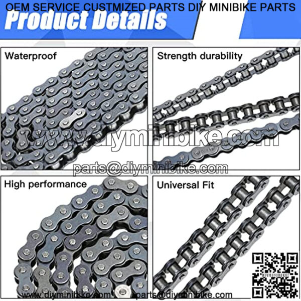 420 Drive Chain 102 Link Heavy Duty for 50cc 70cc 90cc 110cc 125cc CRF50 XR50 PW80 SSR NST SDG Tao Tao Coolster Kazuma Baja Ice Bear Lifan Kayo Dirt Pit Bike ATV Quad Go Kart 4 Wheeler Parts - Image 4