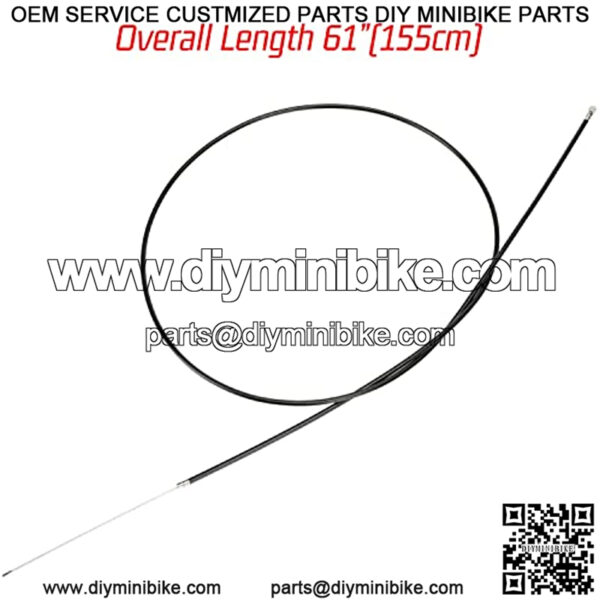 61" 155cm Brake Cable for 97cc 2.8Hp Baja Doodle Bug DB30 Blitz Dirt Bug Racer Coleman Ct100U CC100X Motovox MBX10 MBX11 Monster Moto Mega Moto 1000w Powersports Mini Bike Parts - Image 2