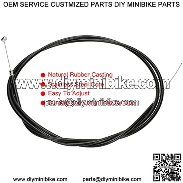 61" 155cm Brake Cable for 97cc 2.8Hp Baja Doodle Bug DB30 Blitz Dirt Bug Racer Coleman Ct100U CC100X Motovox MBX10 MBX11 Monster Moto Mega Moto 1000w Powersports Mini Bike Parts - Image 3