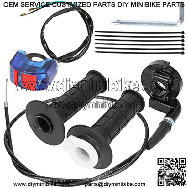 7/8 22mm Twist Throttle Accelerator Handle Grip for 79cc 97cc 196cc 200cc 212cc 6.5hp Coleman CT200U CT200U-EX BT200X Baja DB30 Warrior MB165 MB200 Hensim Massimo Monster Moto Motovox Mini Bike