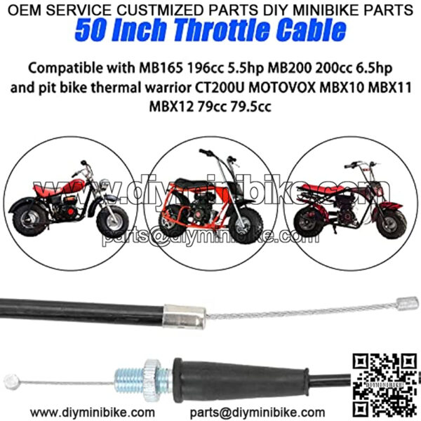 7/8 22mm Twist Throttle Accelerator Handle Grip for 79cc 97cc 196cc 200cc 212cc 6.5hp Coleman CT200U CT200U-EX BT200X Baja DB30 Warrior MB165 MB200 Hensim Massimo Monster Moto Motovox Mini Bike - Image 4