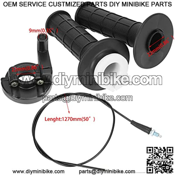 7/8 22mm Twist Throttle Accelerator Handle Grip for 79cc 97cc 196cc 200cc 212cc 6.5hp Coleman CT200U CT200U-EX BT200X Baja DB30 Warrior MB165 MB200 Hensim Massimo Monster Moto Motovox Mini Bike - Image 5