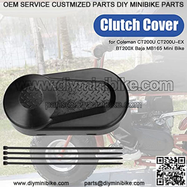 Plastic Clutch Cover for Baja Hensim MB165 Warrior Heat Coleman CT200U Trail 200 CT200U-EX CT200U-A BT200X Facon 200 196cc Mini Bike Powersports Black Parts - Image 3