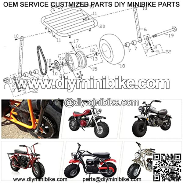 Rear Drive 420 Chain 90L Standard Roller Master Link for Coleman BT200X CT200U Trail 200 CT200U-EX Baja Warrior Heat TrailMaster MASSIMO MB165 MB200 196cc 6.5hp Powersports Mini Bike Parts - Image 2