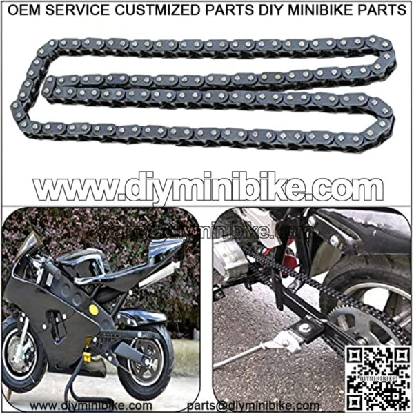 T8F Drive Chain 116 Links for 43cc 47cc 49cc 2-Stroke SSR SX50 Holeshot Coolster SYX Goped MotoTec APC Mini Chopper Super Pocket Dirt Bike 4 Wheeler ATV Quad Scooter Kid Mini Moto Heavy Duty - Image 3