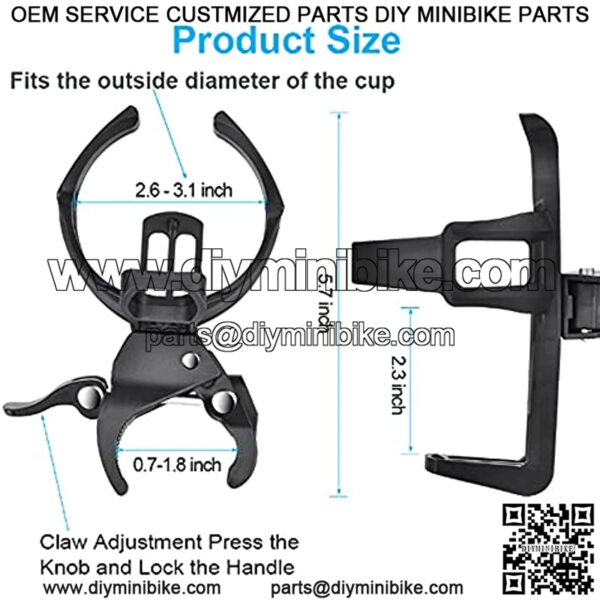 2PCS Bicycle Water Bottle Cages, Lightweight Strong Bike Water Bottle Holder, Easy to Adjust The Direction Bike Cup Holder, No Screws, Simple and Quick to Install - Image 2