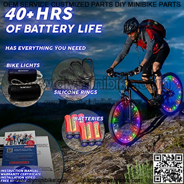 Activ Life 2-Tire Pack LED Bike Wheel Lights with Batteries Included! Get 100% Brighter and Visible from All Angles for Ultimate Safety and Style - Image 4