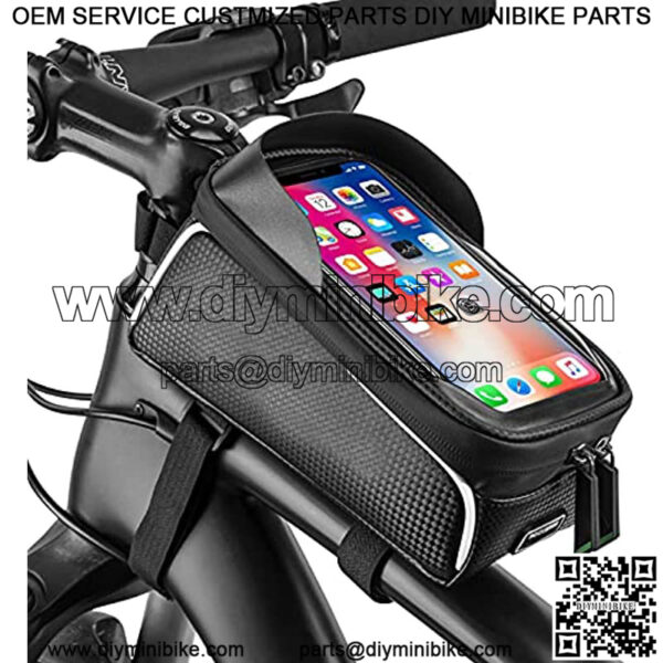 Bike Phone Front Frame Bag Bicycle Bag Waterproof Bike Phone Mount Top Tube Bag Bike Phone Case Holder Accessories Cycling Pouch Compatible Phone Under 6.5??