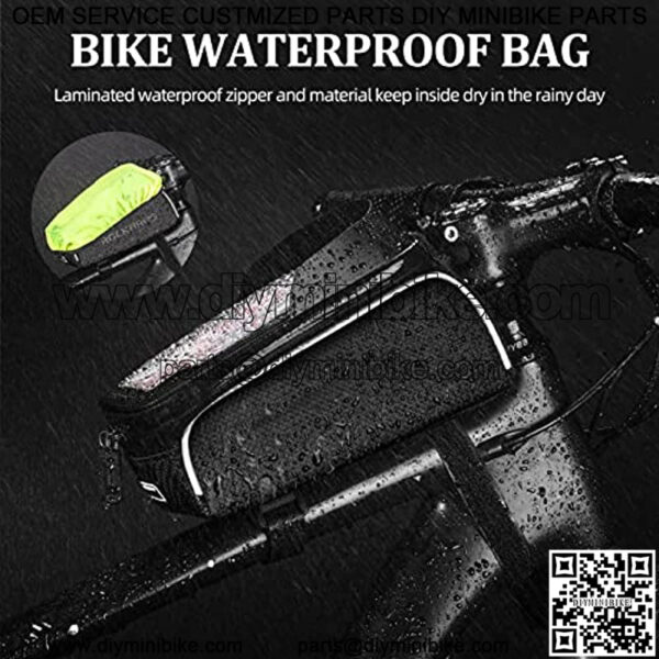 Bike Phone Front Frame Bag Bicycle Bag Waterproof Bike Phone Mount Top Tube Bag Bike Phone Case Holder Accessories Cycling Pouch Compatible Phone Under 6.5?? - Image 2