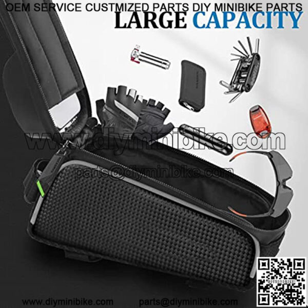 Bike Phone Front Frame Bag Bicycle Bag Waterproof Bike Phone Mount Top Tube Bag Bike Phone Case Holder Accessories Cycling Pouch Compatible Phone Under 6.5?? - Image 4