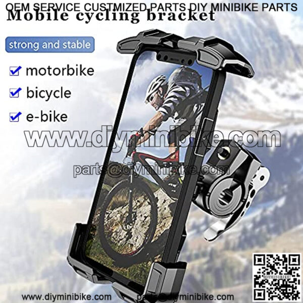 Bike Phone Holder, Motorcycle Phone Mount - Mensican Bicycle Handlebar Cell Phone Clamp, Scooter Phone Clip for iPhone 13 Pro Max, S20 and 4.7"- 6.9" Cellphone - Image 2