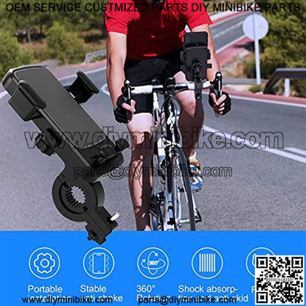 Bike Phone Mount, Motorcycle Phone Holder, Oture 360?? Rotation Anti Shake Phone Clamp for Bicycle Motorcycle Handlebar, for Smartphone iPhone 13/12 Pro Max Galaxy and 4.7"-7.1" Cellphone - Image 3