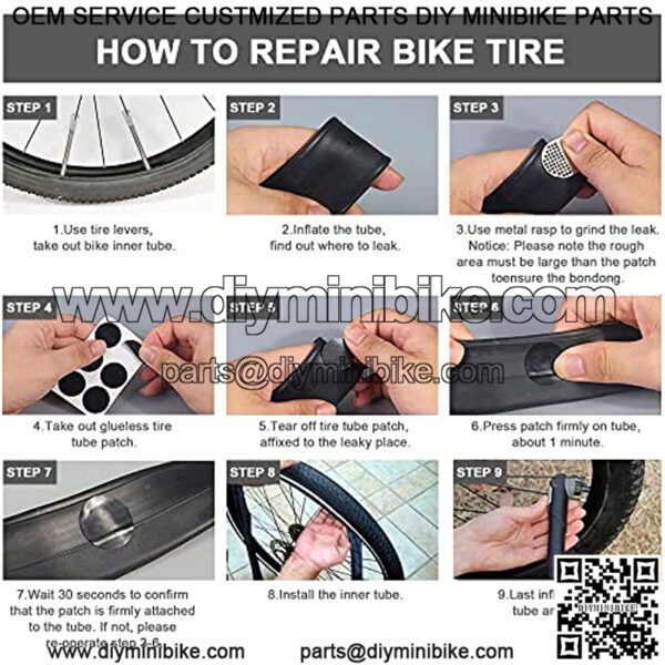 Bike Tire Repair Kit Bag, Bicycle Tool Bag Emergency Portable Mini Pump Spoke Wrench Metal Tire Levers, 16 in 1 Multi Function Tools Cycling Accessories for Outdoor Camping Travel Home Road - Image 4