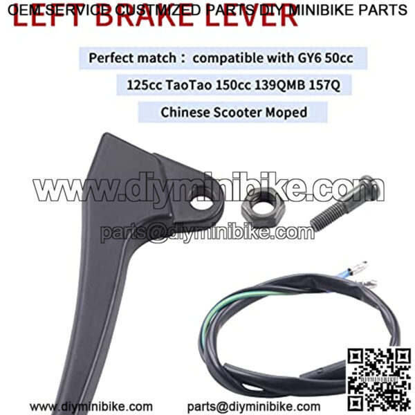 Left Brake Lever fit for GY6 50cc 125cc 150cc 139QMB 157Q Roketa Jonway Taotao Chinese Scooter Moped Parts - Image 3