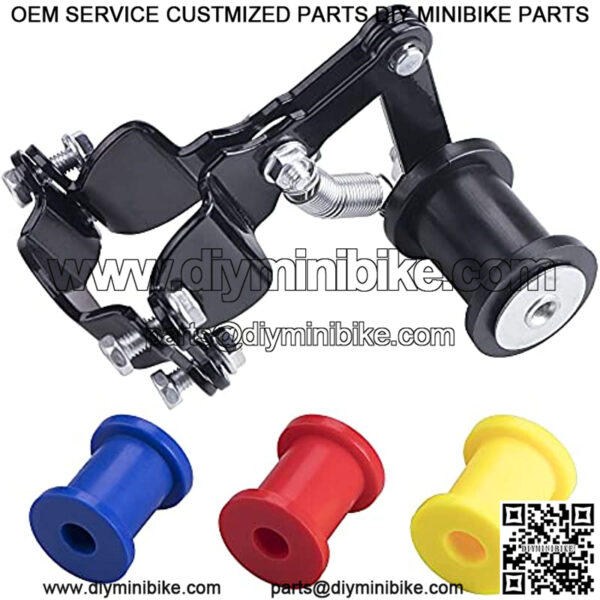 Universal Motorcycle Chain Adjuster Tensioner Guide with three Backup guide wheels Dirt Pit Pro Dirt Bike 4 wheeler