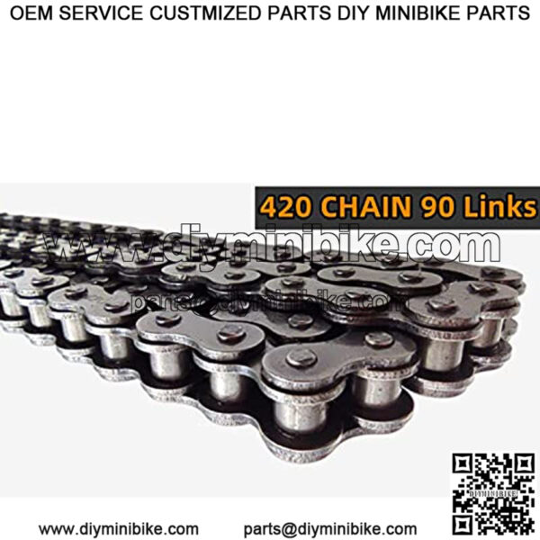 Mini Bike 420 Chain Fit Ct200u Ct200u-ex Bt200x Accessories Front and Rear Drive Chains Chain Adjuste(42 Link+90 Link) - Image 2