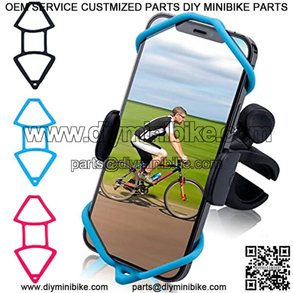 Bike Phone Mount Universal - Upgraded Motorcycle Phone Holder 360?? Rotatable Road Bicycle ATV Scooter Handlebar Black Adjustable