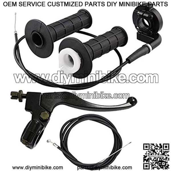 Throttle Handle,Right Brake Lever and Handle,Brake Cable and Throttle Cable, for XR80 XR100 CRF70 CRF80 CRF100 Pit Dirt Motor Bike,Baja Mini Bike,Mb165 Mb200 196cc 200cc 5.5hp 6.5hp Doodlebug Bike - Image 2