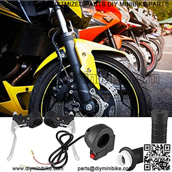 Throttle Brake Levers for Pocket Bike Mini Motorcycle,ABS + Aluminum AlloyHandle Grips Kill on/Off Switch Throttle Brake Levers Kit - Image 5