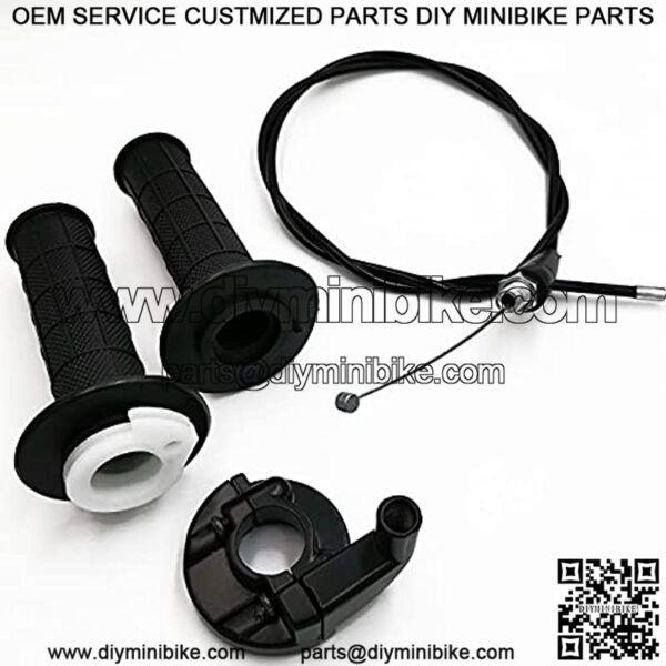 7/8" 22mm Handlebar Grip Throttle Cable Set for Coleman CT200U Trail 200 196cc Mini Bike - Image 2