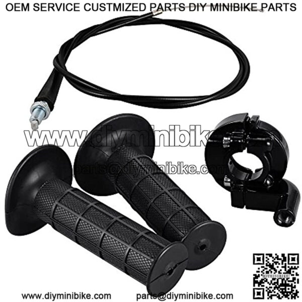 Throttle Handle Grips and Grip Cable for Mini Mb165 Mb200 5.5 6.5hp 196 200cc Doodlebug Bike 50 inch - Image 2