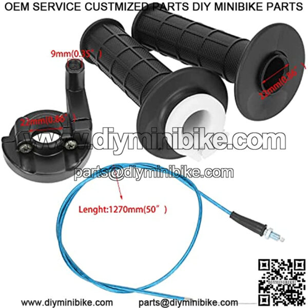 7/8 Twist Throttle Handle Cable Grip Kit for Predator 196cc 212cc 6.5hp Coleman CT200U CT200U-EX BT200X Baja Warrior MB200 79cc CT100U Motovox MBX10 Monster Moto MMB80 MMB105 Mini Bike Go Kart - Image 2