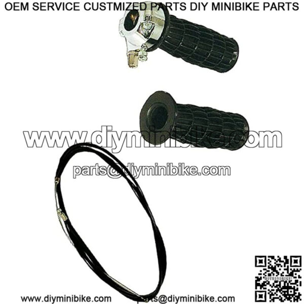 (GB) New Mini Bike Throttle Cable 100" & Deluxe Twist Grips 7/8" Part Minibike Go-Kart + Other Models