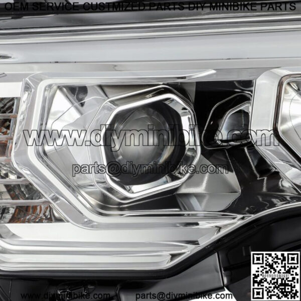 Halogen Projector Headlights Lamps PRO For 14-20 Toyota 4Runner Chrome Housing - Image 2