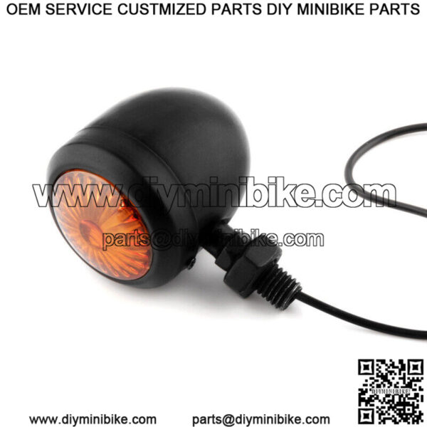 Black Motorcycle Bullet Turn Signal Blinker Light Amber For Suzuki Honda Yamaha - Image 2