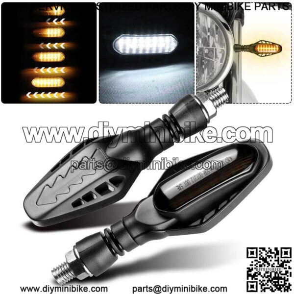 Motorcycle LED Turn Signal Indicator Light Flowing Water Lamp For Honda Yamaha - Image 4