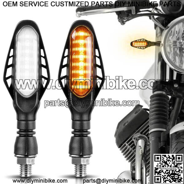 Motorcycle LED Turn Signal Indicator Light Flowing Water Lamp For Honda Yamaha - Image 5