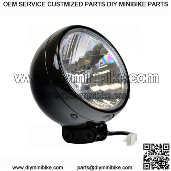 12 Volt Black Headlight Assembly for the Baja MB200 & Massimo MB200 Mini Bikes