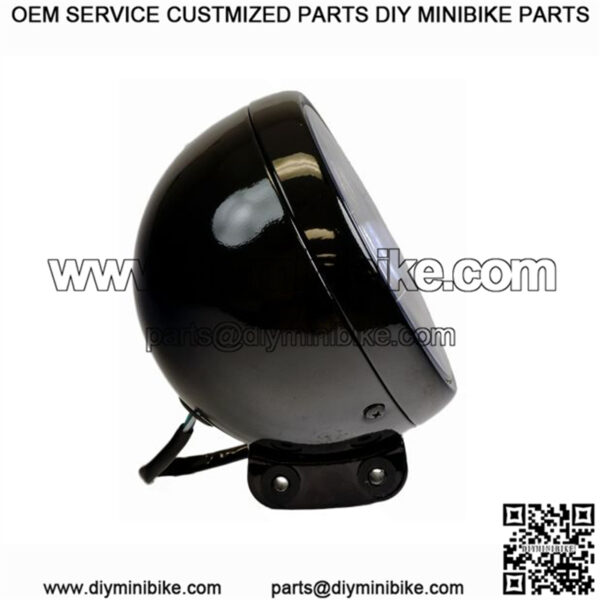 12 Volt Black Headlight Assembly for the Baja MB200 & Massimo MB200 Mini Bikes - Image 3